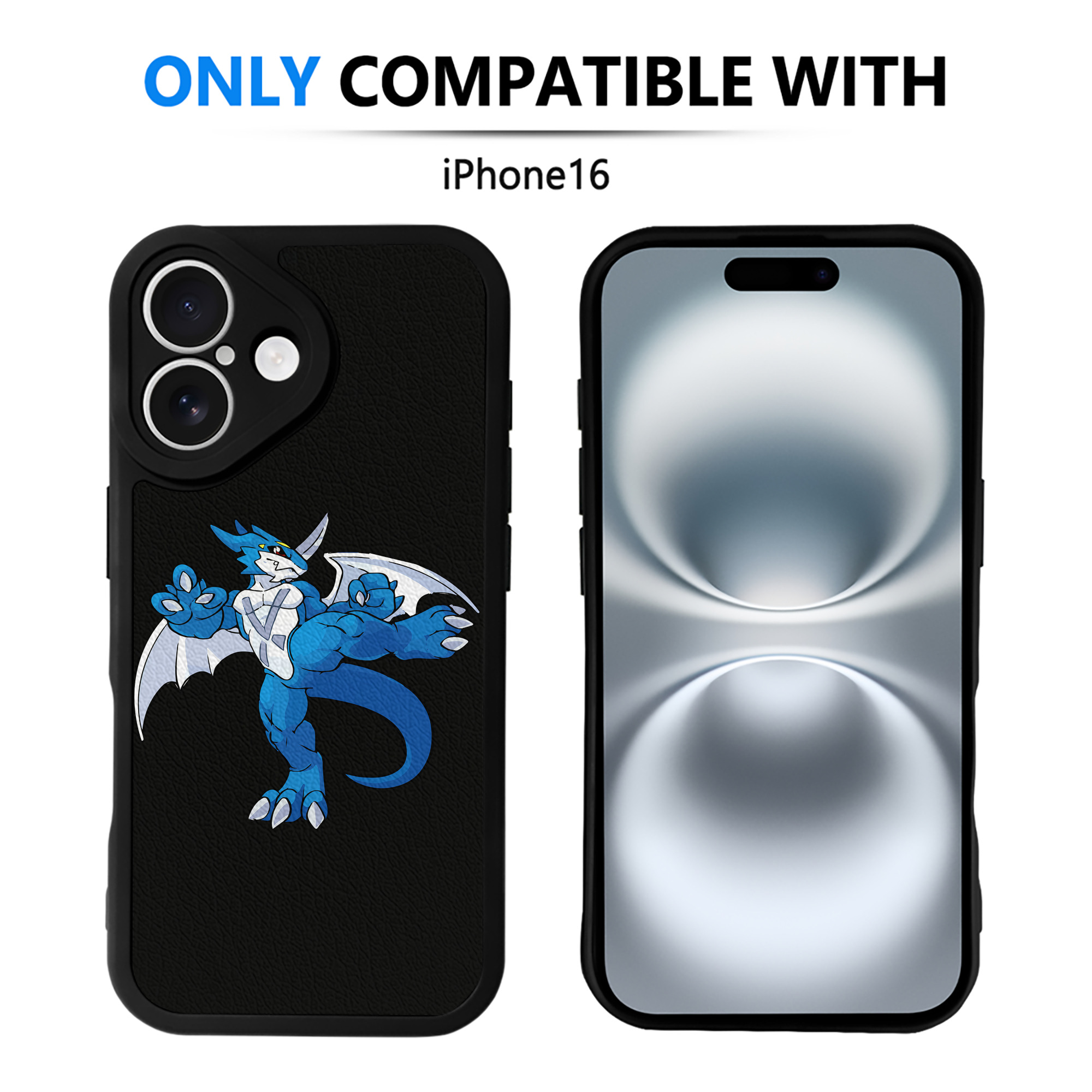 （画像用） Digimon デジタルモンスター/デジモン 【iPhone 16シリーズ対応】シリコンスマホケース（レザー調） 材質：シリコン